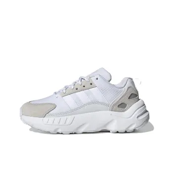 Adidas Originals ZX 22 Durable Breathable Low Top Kids' Running Shoes White Gray Teenagers