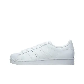 Adidas Originals Foundation J Slip Resistant Cushioning Low Top Skateboard Shoes White Teenagers
