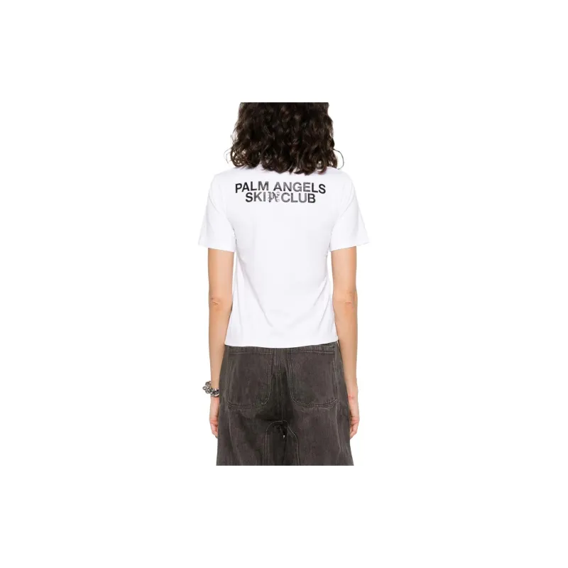 PALM ANGELS Logo Patch Crewneck T Shirt-2