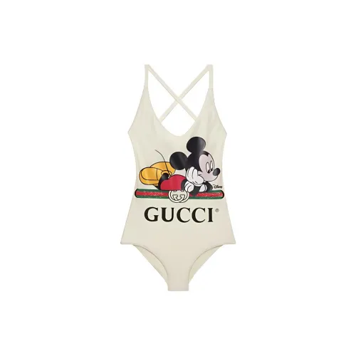 GUCCI X Disney Women's Mickey Print Swimsuit White