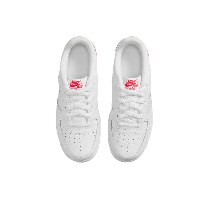 Nike Air Force 1 Low Multi-Swoosh White Particle Grey Photon Dust Bright Crimson GS-2