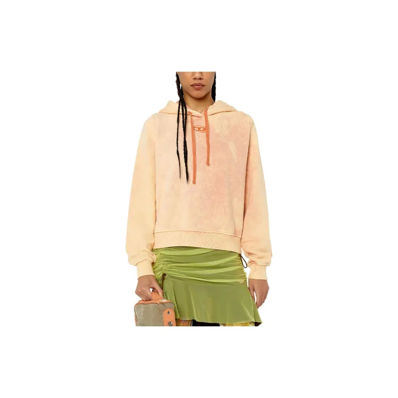 DIESEL Logo Plaque Washed effect Hoodie-2