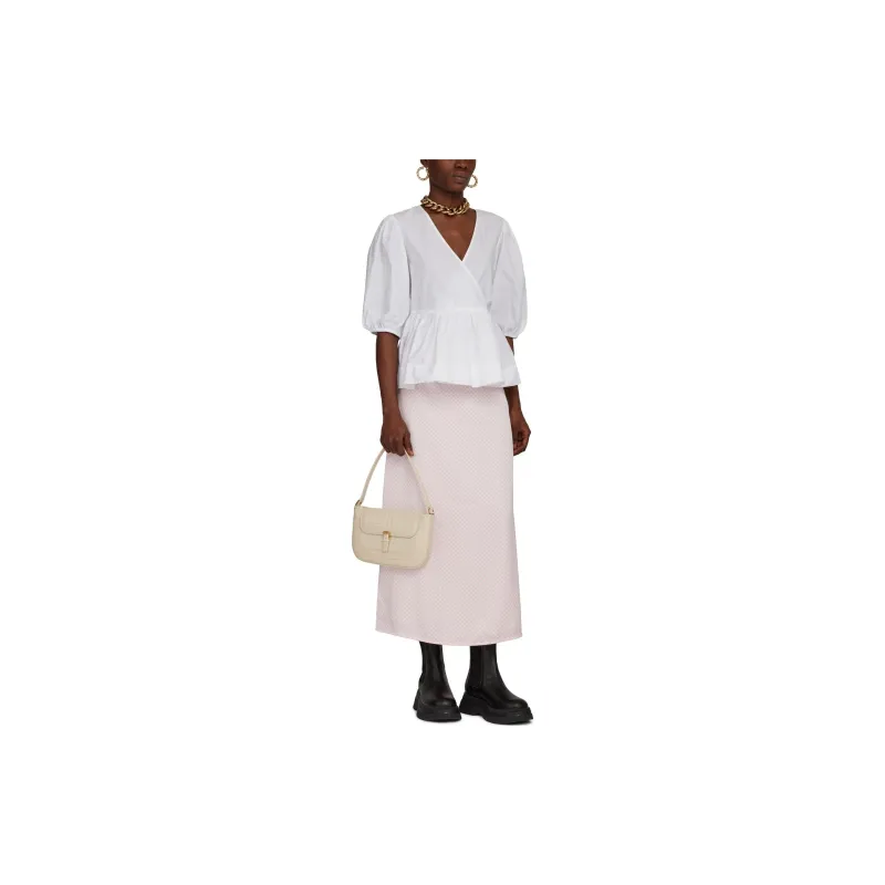 GANNI Casual Long Skirts Women's Pink-2