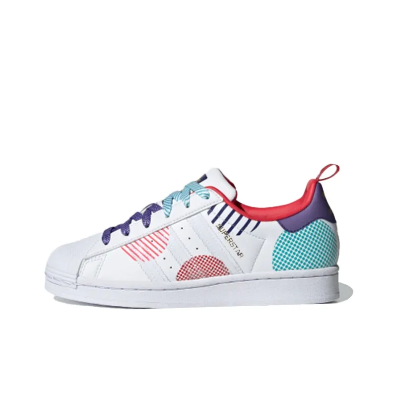 Adidas Originals J Low Top Kids' Skateboarding Shoes Blue White Red Teenagers-0