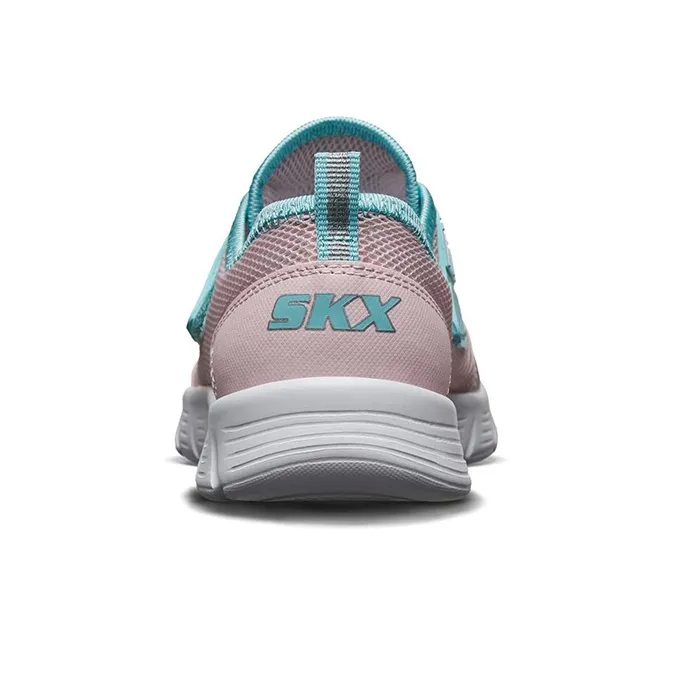 Skechers Comfy Flex 1.0 Abrasion Resistant, Breathable, Lightweight Low Top Kids' Running Shoes Pink Green Teenagers-3