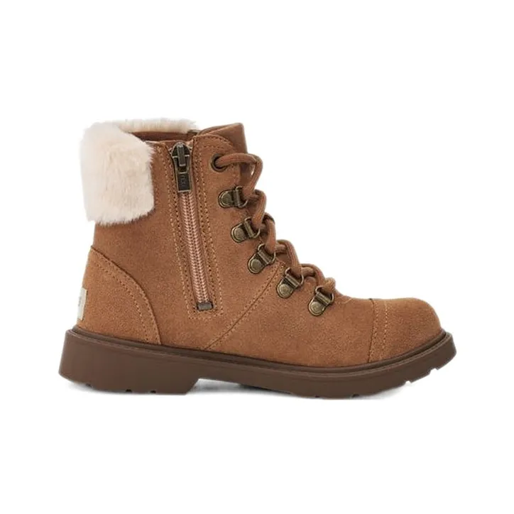 UGG Azell Hiker Weather Short Snow Boots Chestnut Teenagers-1