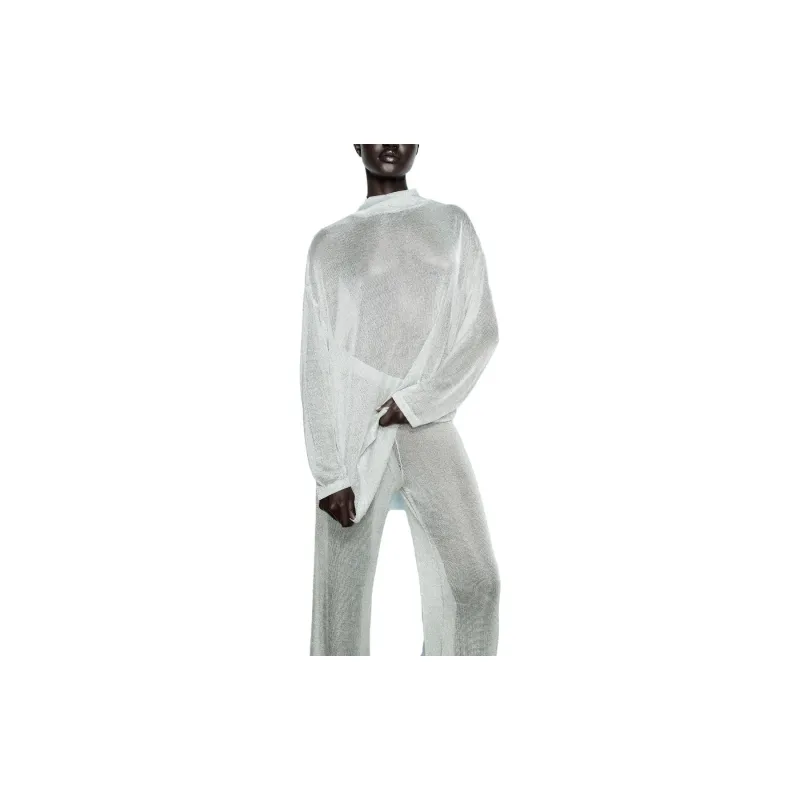 ZARA Casual Pants Women's Silver-1