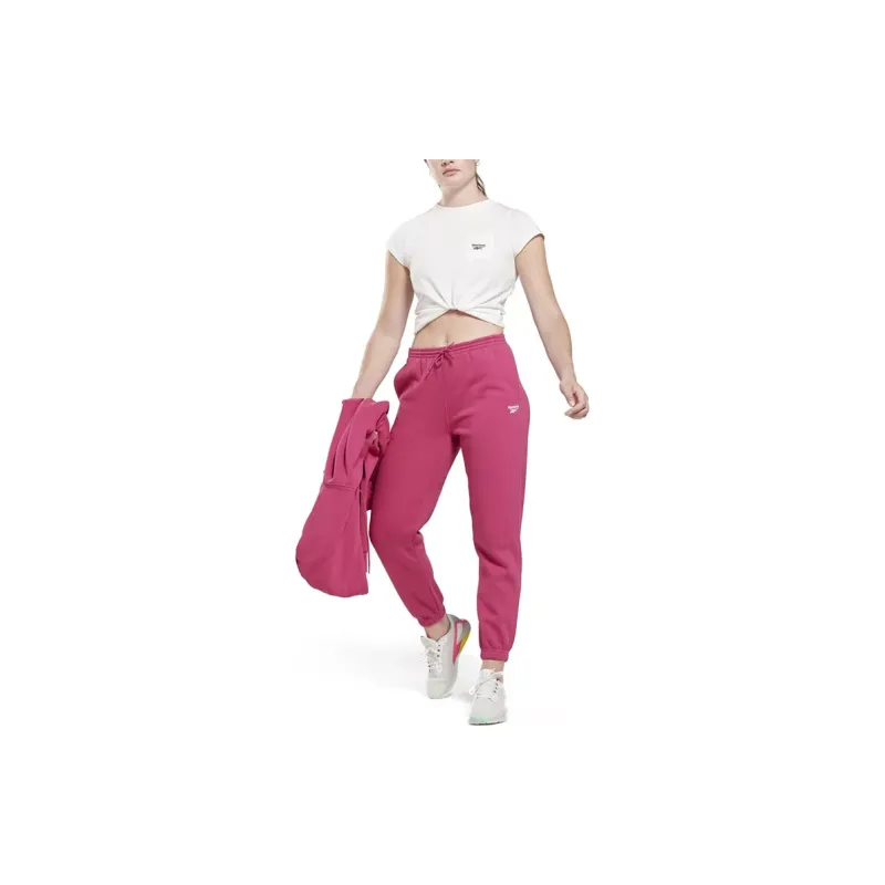 Reebok RI FLEECE JOGGER Knitted Sports Pants Women's Rose Red-1