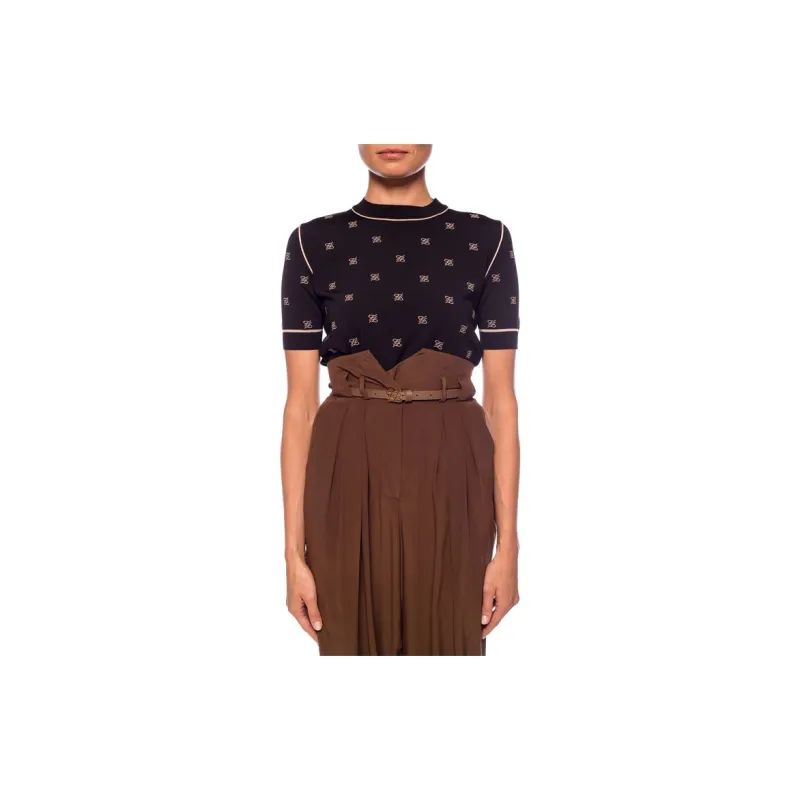 FENDI Slim Fit Knitwear Women's Black-2