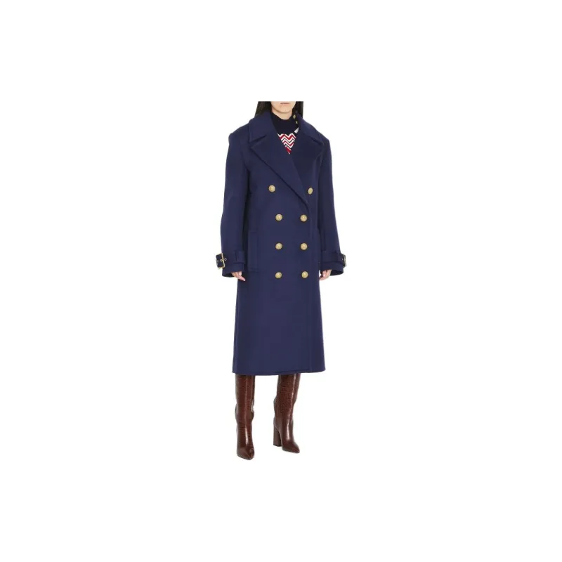 BALMAIN Double breasted Wool Coat-1