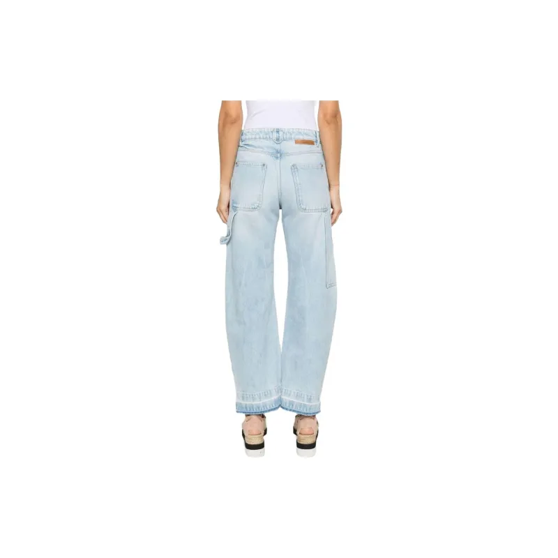 Stella McCartney Logo Patch Straight Leg Jeans-2