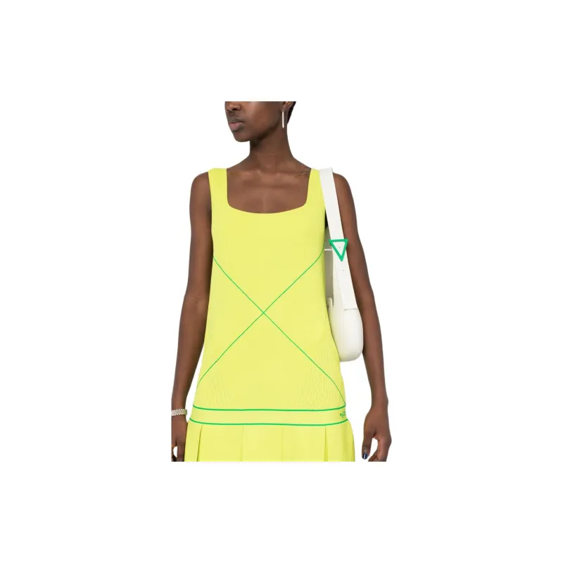 Bottega Veneta Logo Embroidered Sleeveless Tennis Dress-3