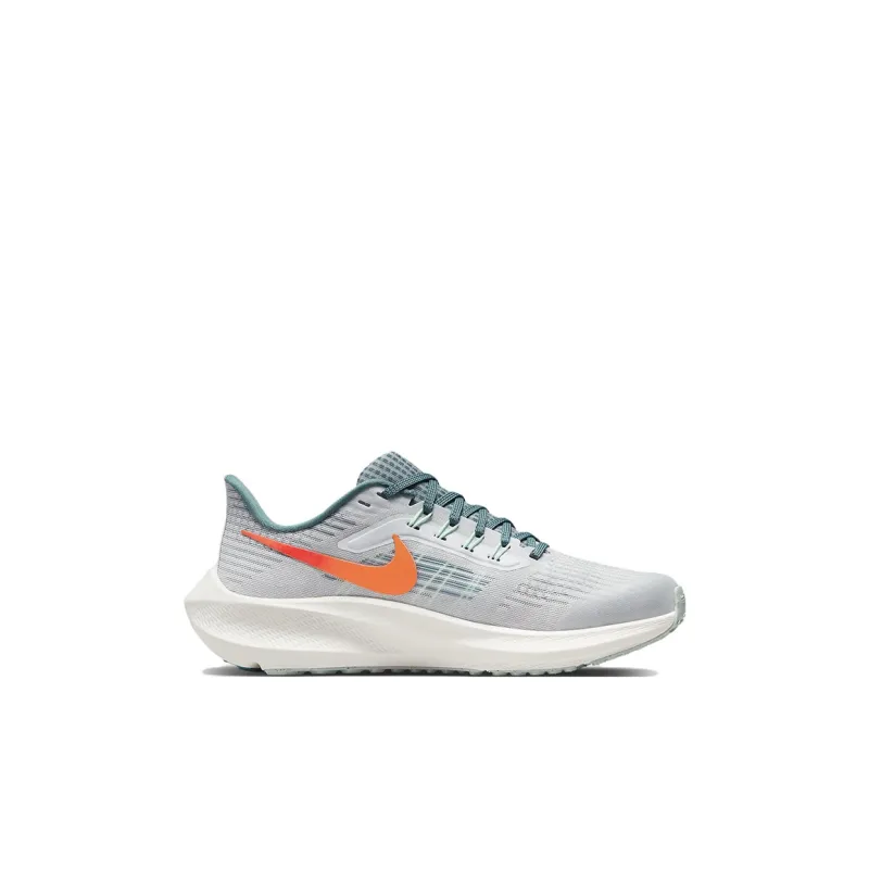 Nike Air Zoom Pegasus 39 Slip Resistant Cushioning Wear Resistant Low Top Running Shoes Gray Green Kids'-1