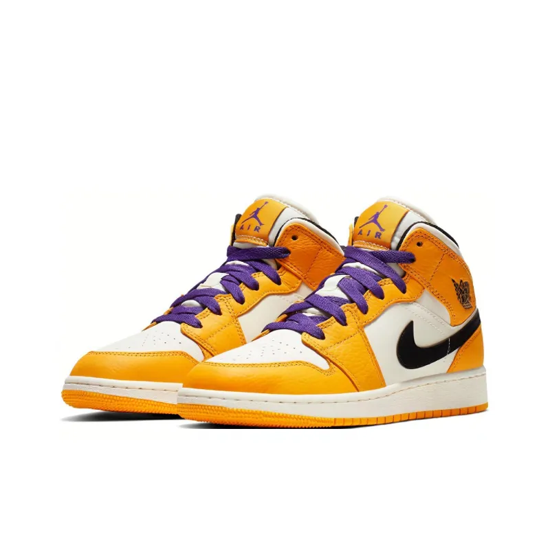 Jordan 1 Mid SE Lakers GS-3