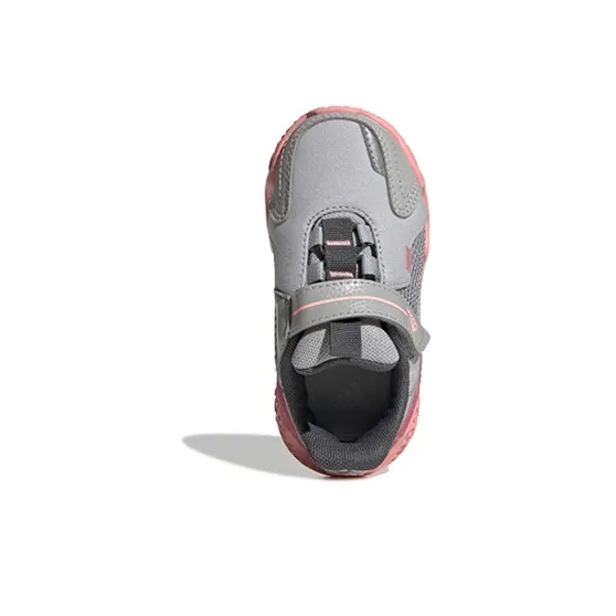 Adidas 4Uture Rnr El I Slip-Resistant Cushioning Wear-Resistant Low-Top Toddler Shoes Gray Pink Infant And Toddler-4