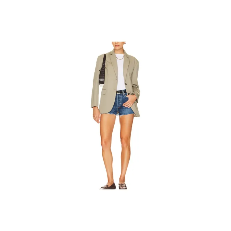 AGOLDE Parker Raw cut Denim Shorts-1