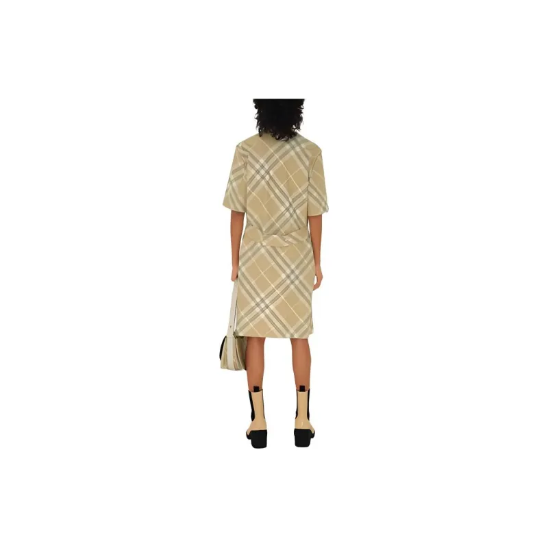 Burberry Vintage check Cotton Shirt Dress-3