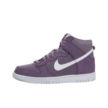 Nike Dunk High Top Kids' Skateboarding Shoes White Purple Teenagers