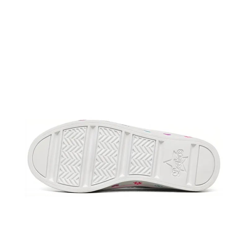 Skechers Twi- Lites 2.0 Anti-Slip Wear-Resistant High-Top Kids' Skateboarding Shoes Pink Blue Teenagers-4