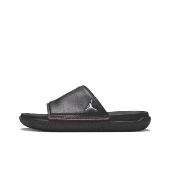 Jordan Play Quiet Kids' Slippers Black White Red Teenagers
