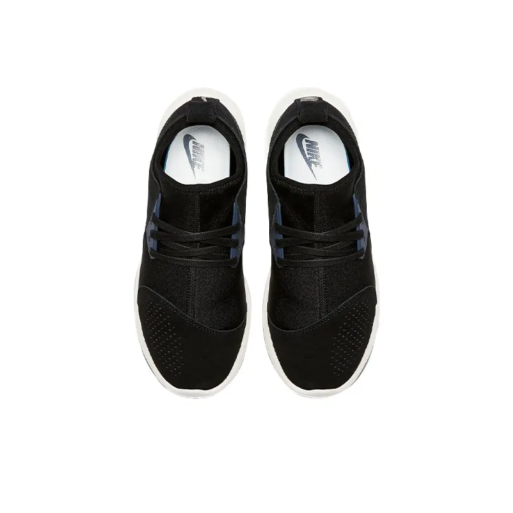 Nike LunarCharge Everyday Comfort Abrasion Resistant Mid Top Kids Lifestyle Shoes Black White Teenagers-2