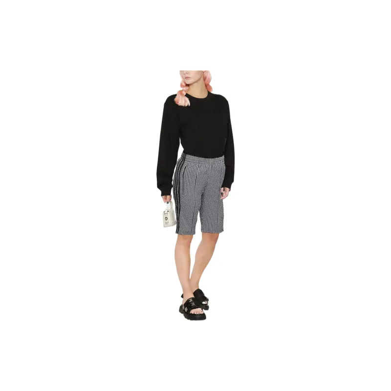 T By Alexander Wang Essential Puff Logo Jersey Ls Tee Black-2