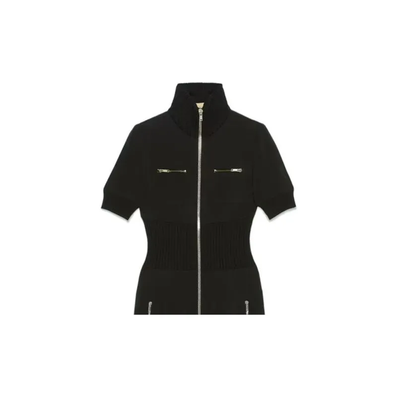 GUCCI High neck Zip up Minidress-4