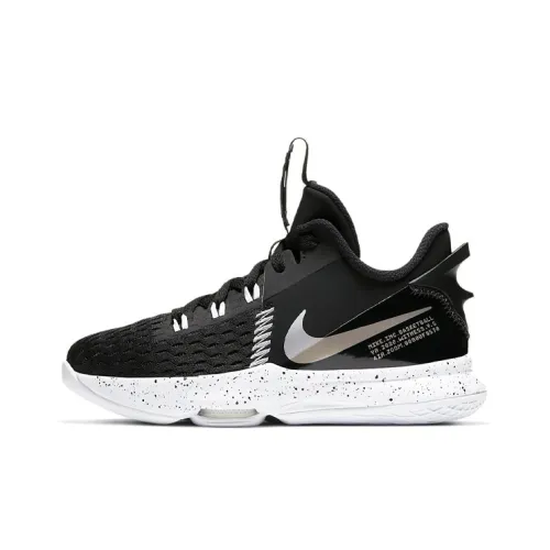 Nike LeBron Witness 5 Black Metallic Silver GS