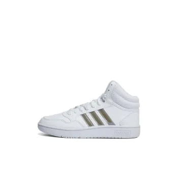 Adidas Neo Hoops Mid 3.0 K Slip Resistant Cushioning Abrasion Resistant Mid Top Kids' Skateboarding Shoes White Kids'