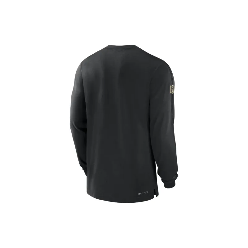 Nike New Orleans Saints Sideline Player Team Issue Men's Nike Dri FIT Long Sleeve Top-1