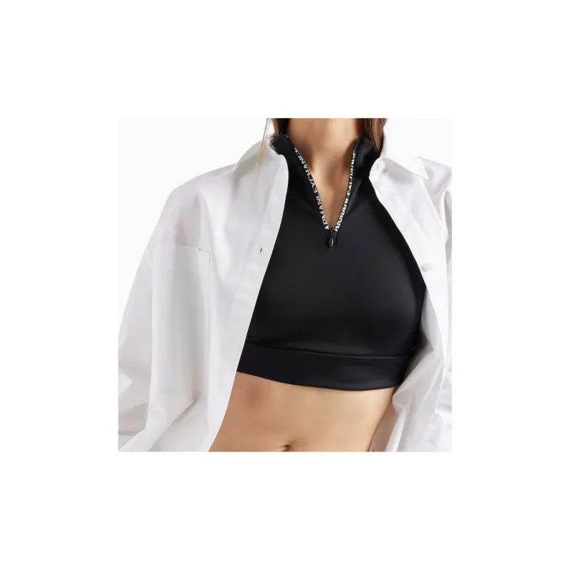ARMANI EXCHANGE Branded Zip Puller Cropped Tank Top-3