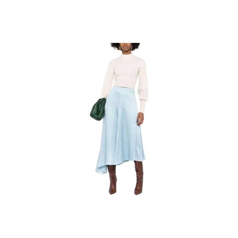 FENDI SS22 Casual Long Skirt Women's Blue-1