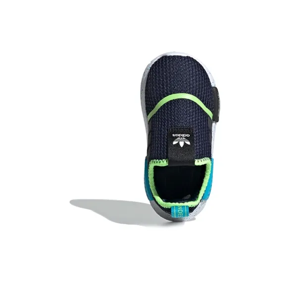 Adidas Originals NMD 360 Slip Resistant Shock Absorbers Low Top Toddler Shoes Blue Black Green Infant And Toddler-4