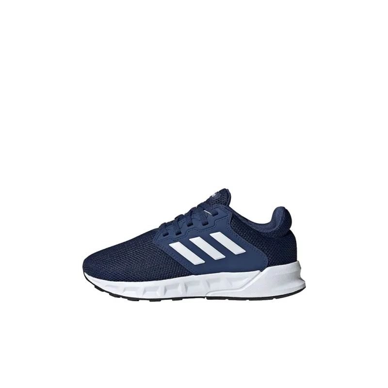 Adidas Neo Showtheway Breathable Low Top Kids' Running Shoes Blue White Children Aged 3 7 Years Old-0