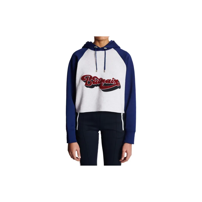 BALMAIN 70s Cropped Hoodie-2