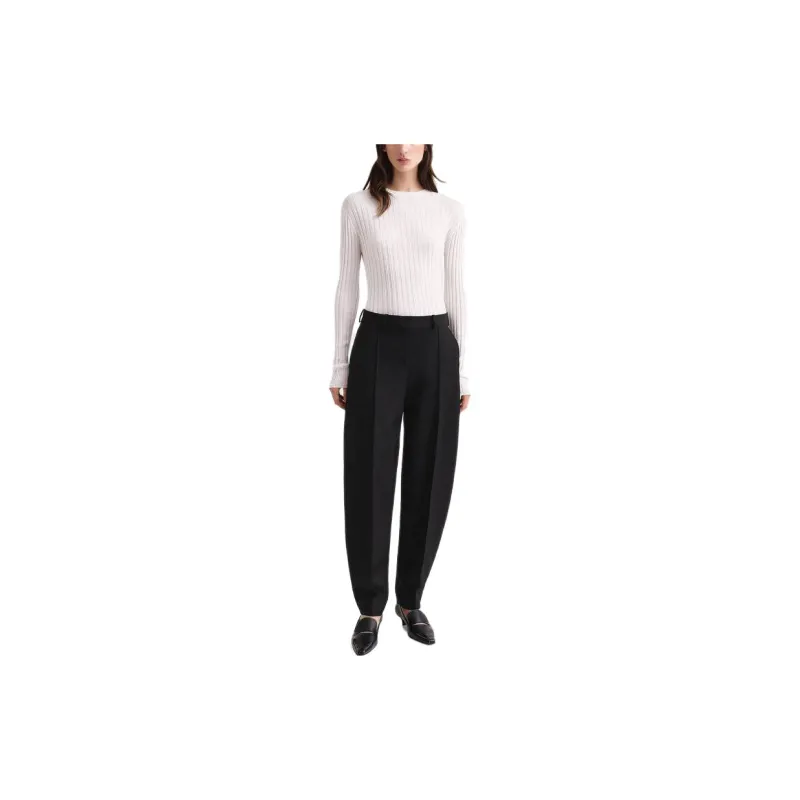 TOTEME High-waisted Tapered Trousers-1