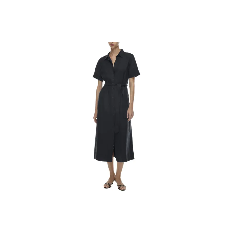 ARITZIA Wilfred Eleta Linen Maxi Dress Short-Sleeved Dresses Women's Dark Night Navy/Blackout Navy-3