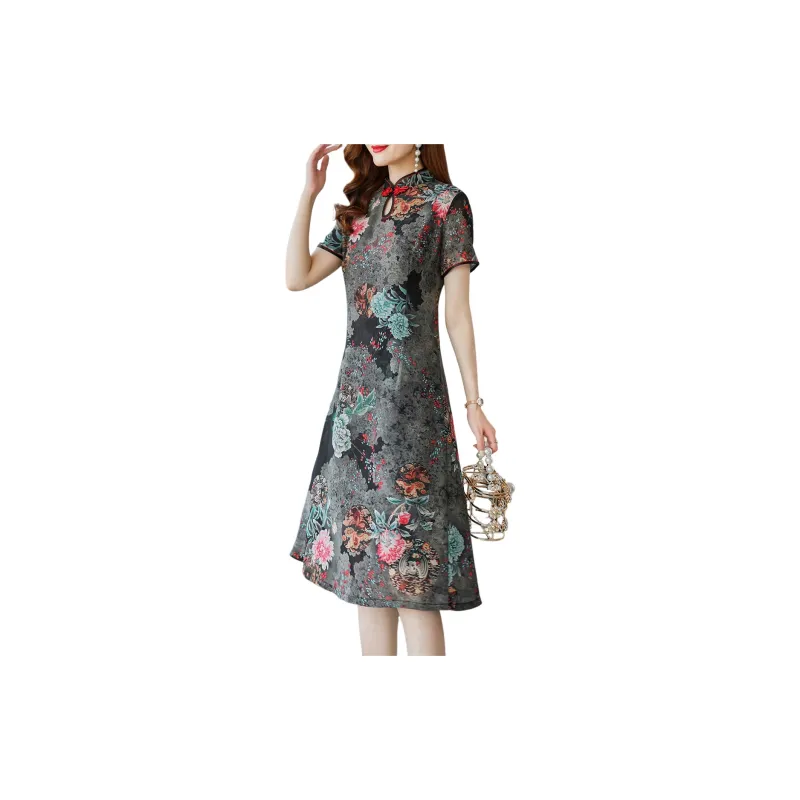 H YXIANG Short Sleeved Dresses Women's-3