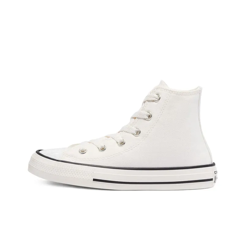 Converse Chuck Taylor All Star High Top Anti Slip Wear Resistant High Top Kids Canvas Shoes Ecru Teenagers-0