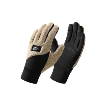 NAME.S Polyester Knit Gloves Men's Black/Camel Shopping Bag