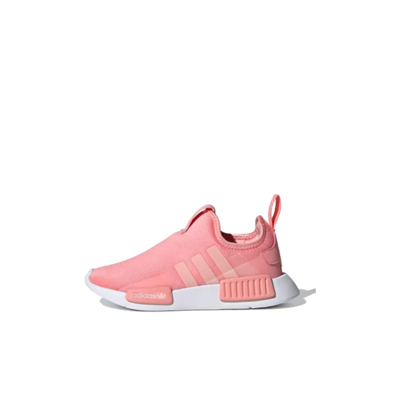 Adidas Originals NMD 360 C Non-slip Lightweight Low-Top Running Shoes Pink White Children Aged 3-7 Years Old-0
