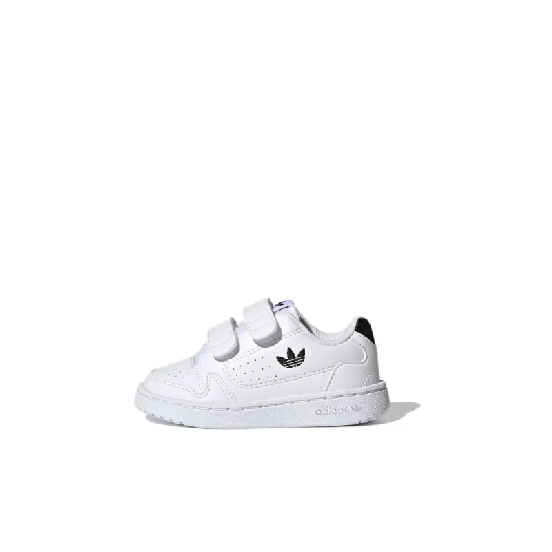 Adidas Originals NY 90 Abrasion Resistant Low Top Casual Shoes White Black Infant And Toddler-0