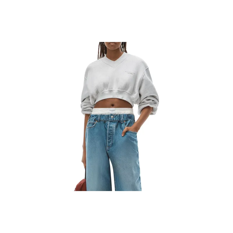 Alexander Wang Mock neck Cropped Sweatshirt-3