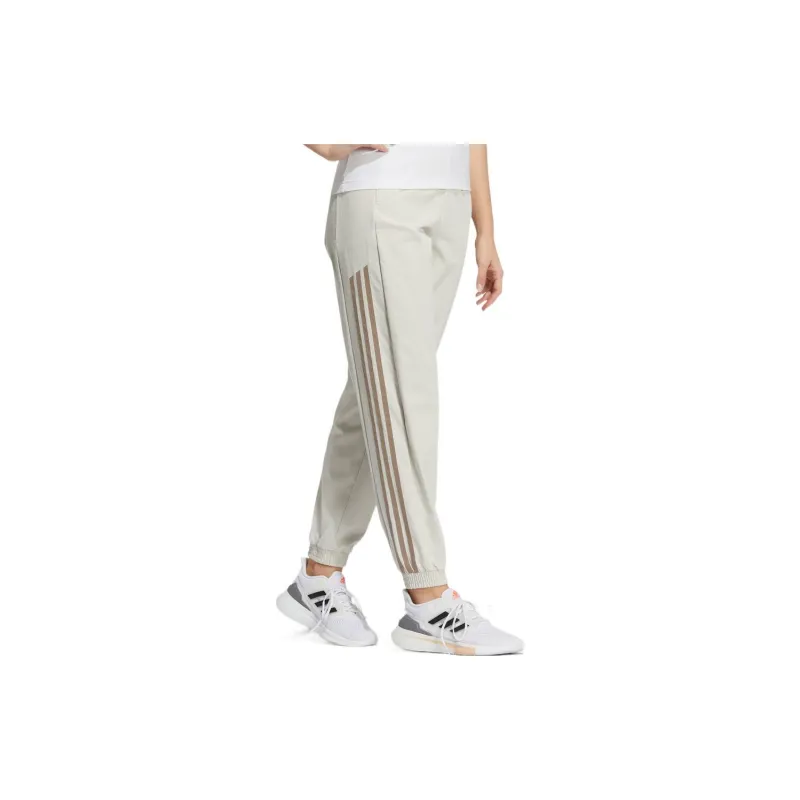 Adidas Knitted Sweatpants Women's Pink White-3