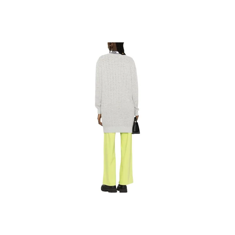 Karl Lagerfeld Bouclé Longline Cardigan-2