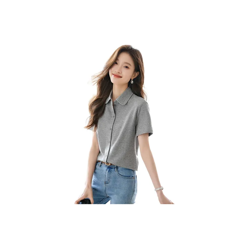 Mo Han Yi Mei Shirt Women's Gray-1