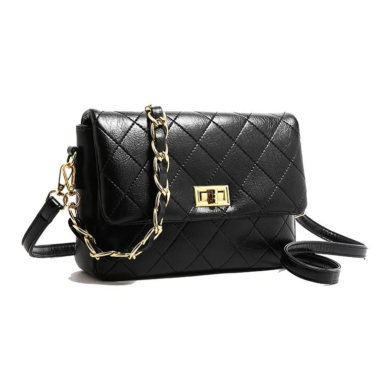 BAODIDAISHU PU Underarm Portable Crossbody Bag, Shoulder Bag Medium Size Women's Ecru/Black/Dark Brown-9
