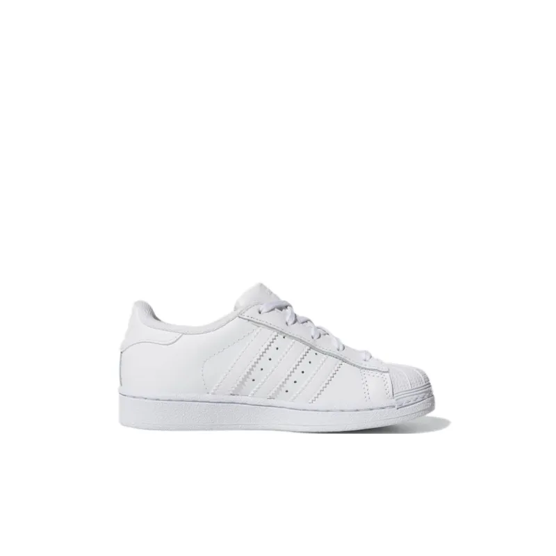 Adidas Originals SUPERSTAR Abrasion Resistant Low Top Skateboard Shoes Pure White Children Aged 3 7 Years Old-1