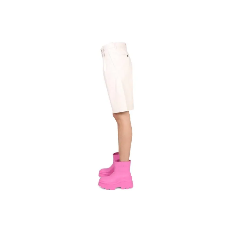 MSGM Faux Leather Bermuda Shorts-3