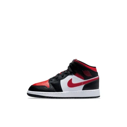 Jordan Air Jordan 1 Mid Black Fire Red GS